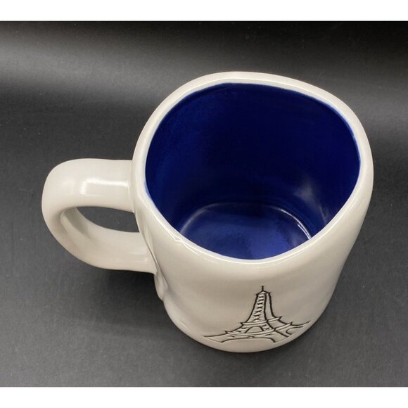 Rae Dunn 2021 France Mug France Blue Interior Eiffel Tower Double-sided - Picture 8 of 8
